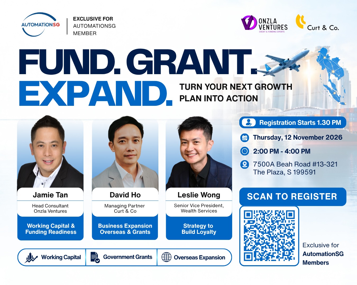Fund-Grant-Expand : Poster of event details and host pictures